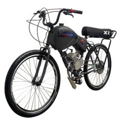 Bicicleta Rocket Preto Motorizada Beach BANCO XR - Com Carenagem